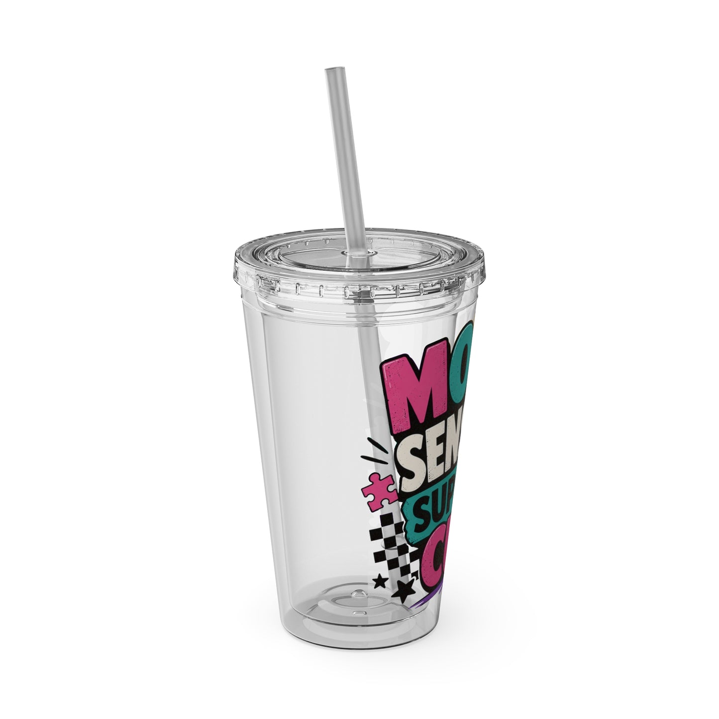 Mom’s Sensory Support Cup Tumbler — 16oz Straw Travel Cup