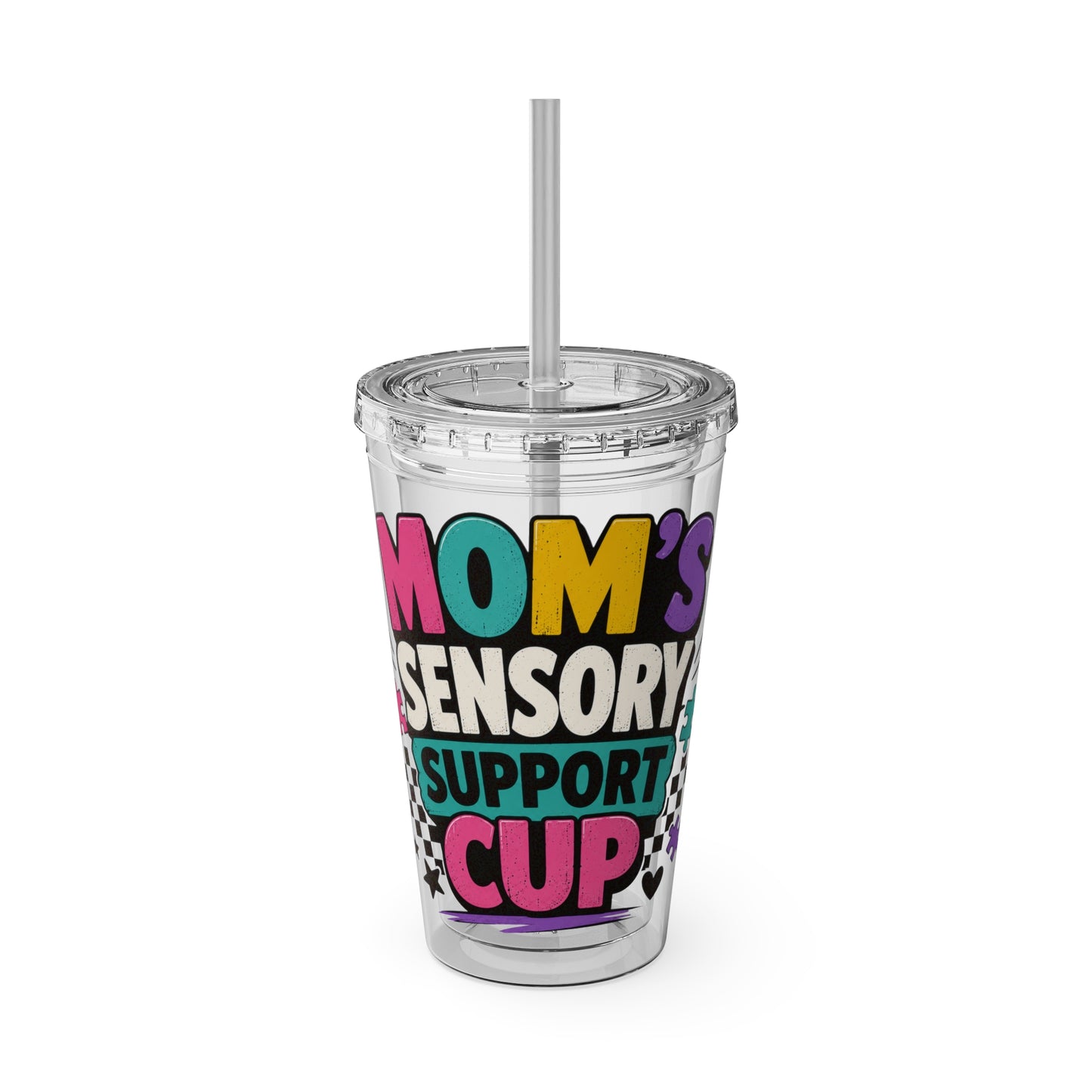 Mom’s Sensory Support Cup Tumbler — 16oz Straw Travel Cup