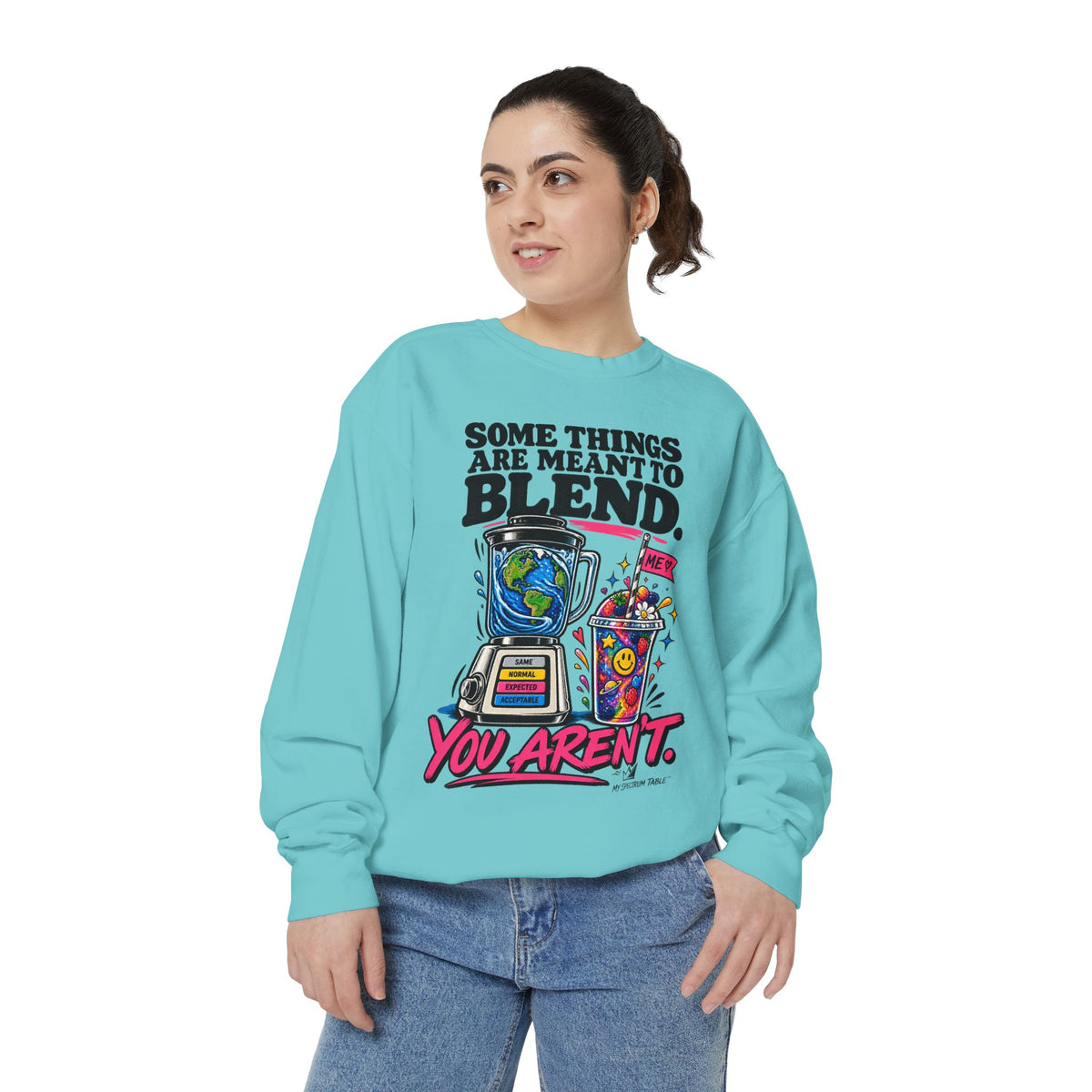 Blend You Aren't Sweatshirt — Graphic Retro Blender & Drink Design