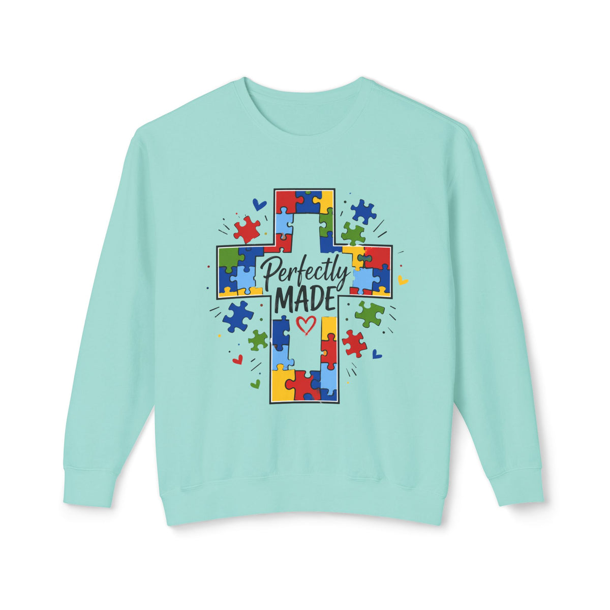 Perfectly Made Autism Awareness Cross Sweatshirt