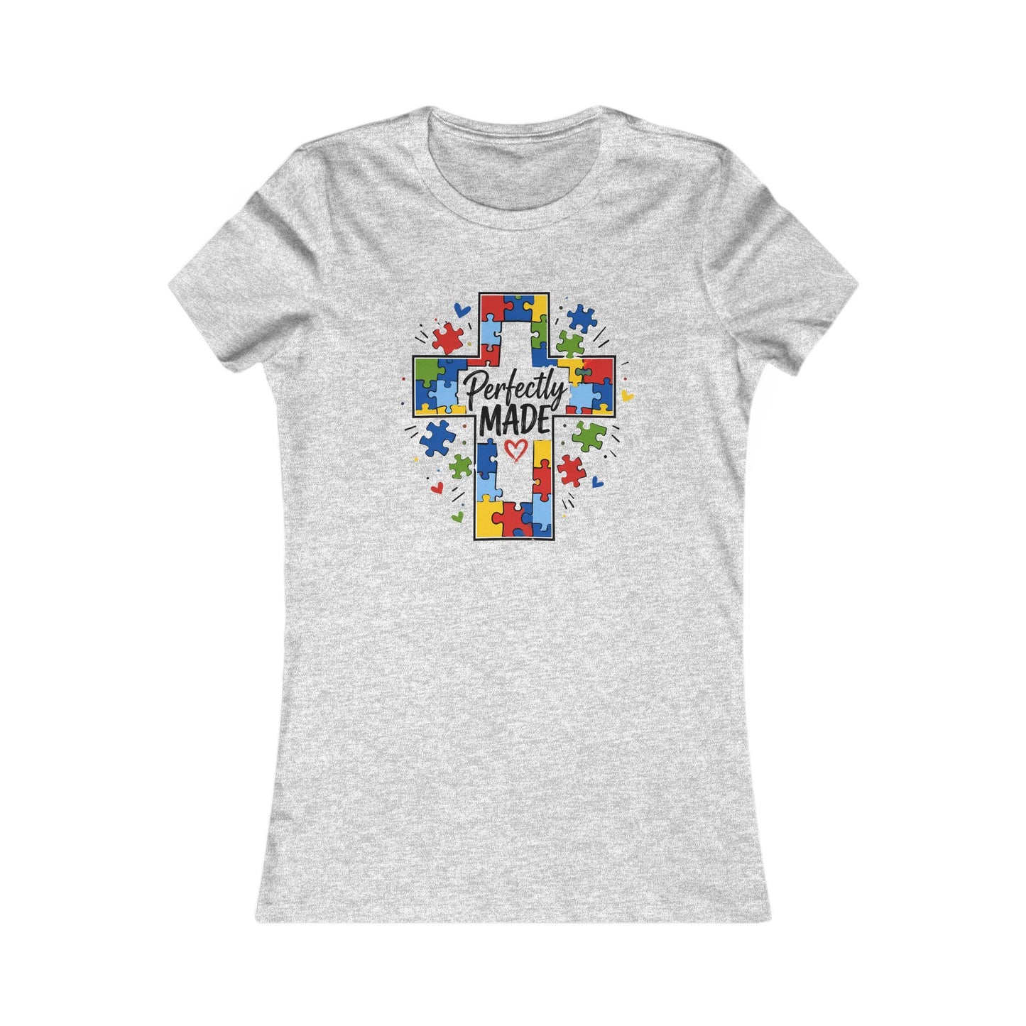 Women's Tee — 'Perfectly Made' Puzzle Cross Autism Awareness Shirt