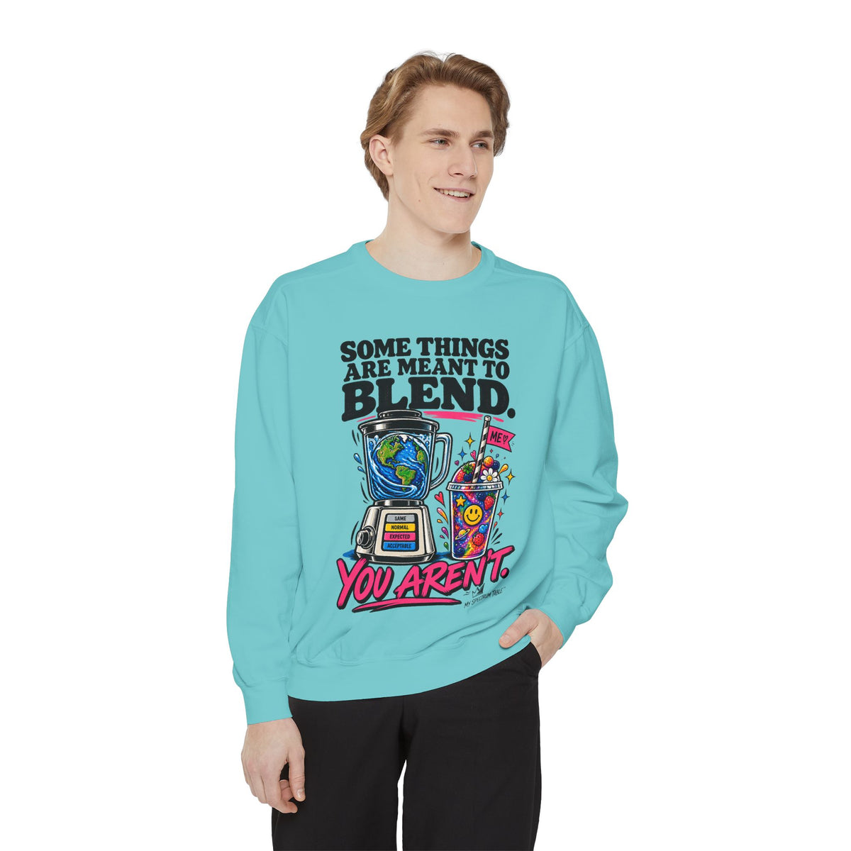 Blend You Aren't Sweatshirt — Graphic Retro Blender & Drink Design
