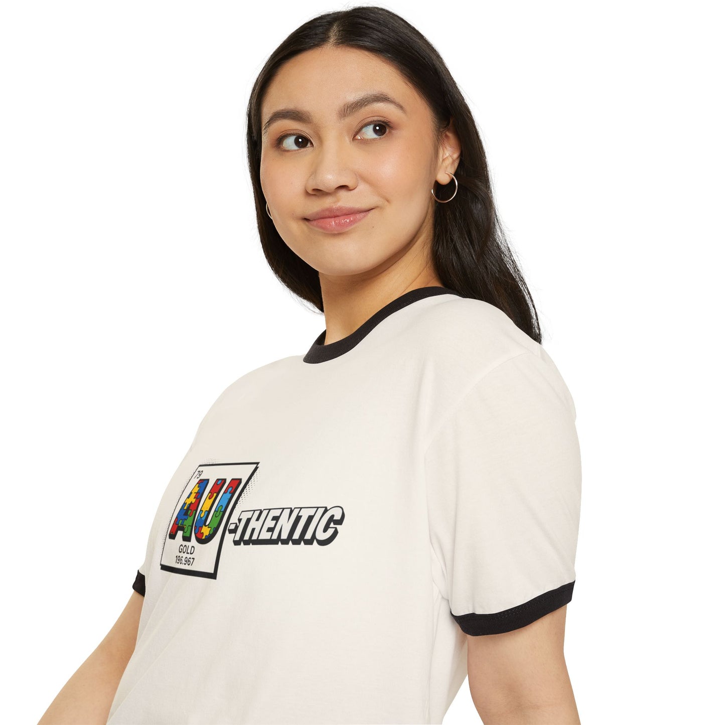 Authentic 'AU' Retro Ringer T‑Shirt — Colorful Australia Travel Tee