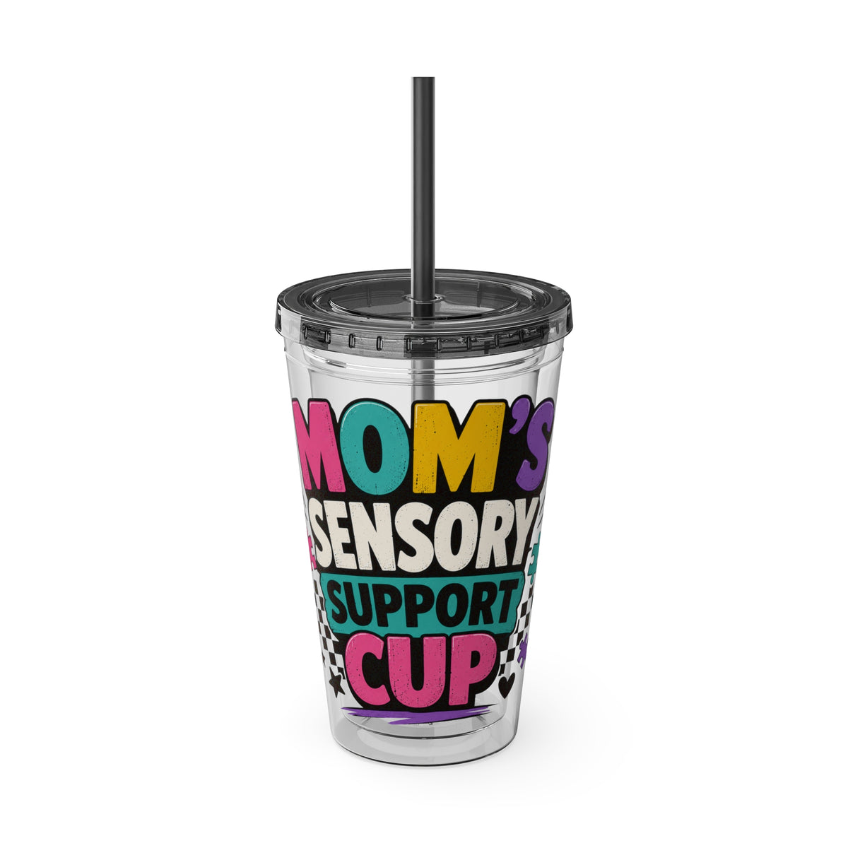 Mom’s Sensory Support Cup Tumbler — 16oz Straw Travel Cup