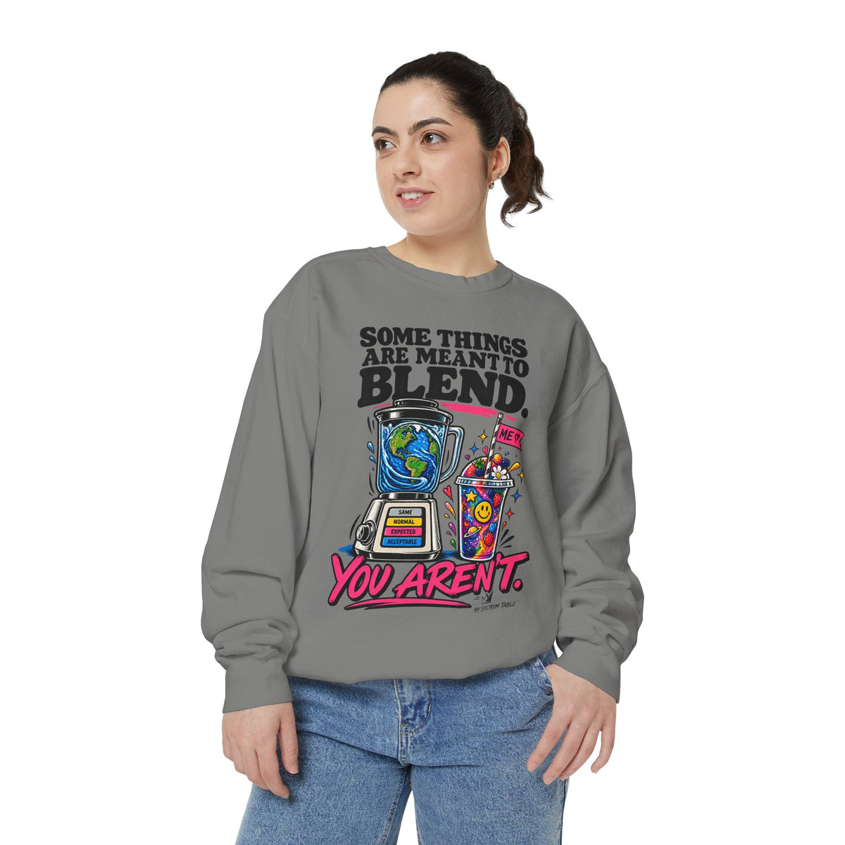 Blend You Aren't Sweatshirt — Graphic Retro Blender & Drink Design