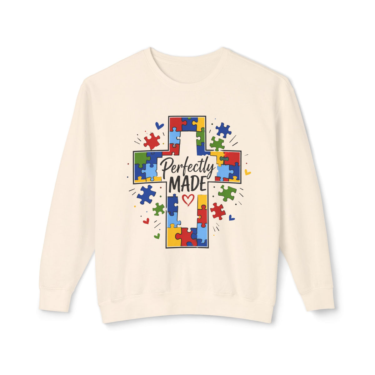 Perfectly Made Autism Awareness Cross Sweatshirt